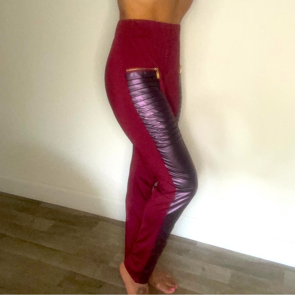 Burgundy Stretch Pants